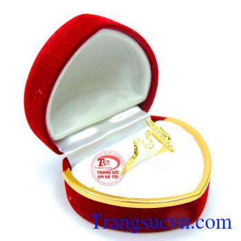 Nhẫn nữ vàng nhịp tim yêu thương