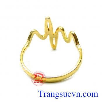 Nhẫn nữ đẹp, tinh tế, là món quà ý nghĩa cho người phụ nữ của bạn. Nhẫn nữ vàng nhịp tim yêu thương