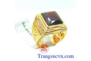 Nhẫn vàng Ganet thiên nhiên