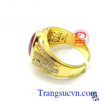 Nhẫn vàng ruby thiên nhiên