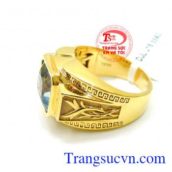 Nhẫn Nam Topaz thiên nhiên