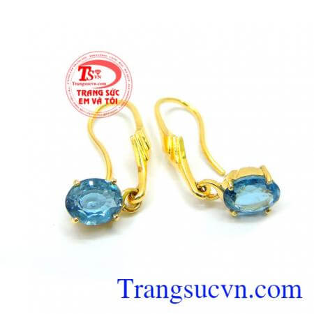 Hoa tai đá topaz mệnh mộc