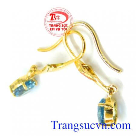 Hoa tai đá topaz mệnh mộc
