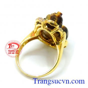 Nhẫn nữ vàng 10k tỳ hưu chất lượng đảm bảo.
