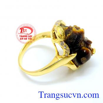 Bán sản phẩm trên toàn quốc giao hàng tận nơi. Nhẫn nữ tỳ hưu đá mắt hổ nữ tính