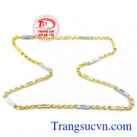 Dây chuyền nam vàng 10k côn nam tính đeo hợp thời trang