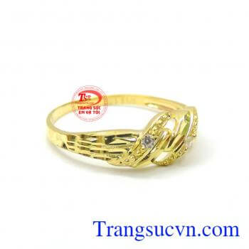 Nhẫn nữ vàng tây chất lượng vàng đảm bảo. Nhẫn nữ vàng quà tặng xinh xắn