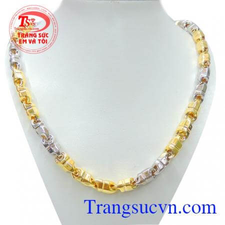 Dây chuyền nam tính phong cách TSVN là dây chuyền nam vàng sang trọng đảm chất lượng dành cho phái mạnh,dây chuyền vàng nam,đeo cùng mặt dây chuyền nam hợp thời trang