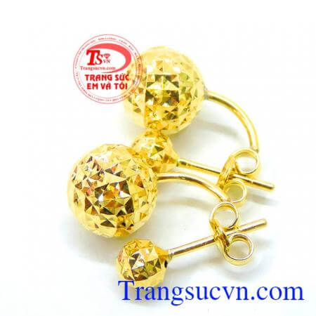 hoa tai vàng tây đẹp, hoa tai vàng tây 18k thiết kế nhẹ nhàng đơn giản tạo vẻ đẹp thanh lịch cho phái nữ.