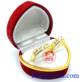 Nhẫn cưới vàng tây ngọt ngào