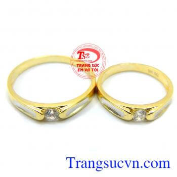 Nhẫn cưới vàng vàng tây đẹp sang trọng kinh tế cho đôi bạn trẻ