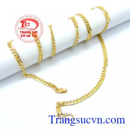 Dây chuyền nam vàng tây sang trọng