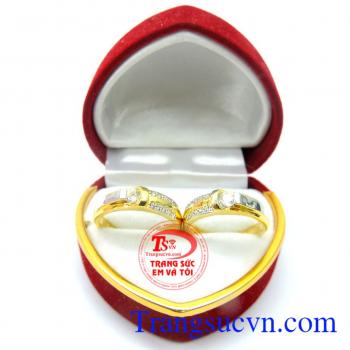 Nhẫn cưới vàng vàng tây đẹp sang trọng kinh tế cho đôi bạn trẻ