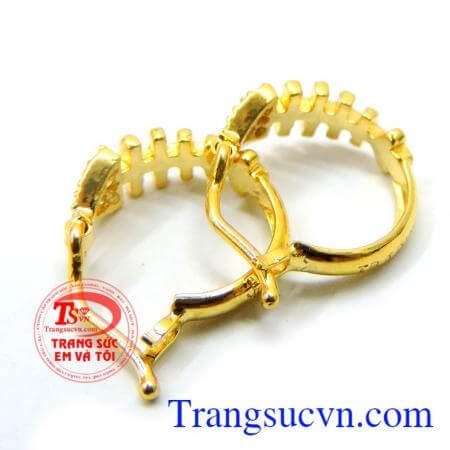 Hoa tai nữ tính vàng 10k đẹp