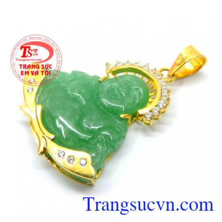 đeo phong thủy,Mặt phật di lặc bọc vàng may mắn mang lại may mắn tiền tài