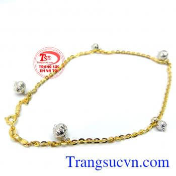 Lắc chân nữ vàng 10k sáng bóng