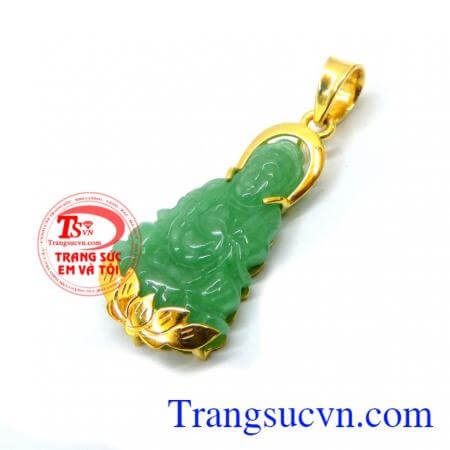 Mặt quan âm bọc vàng đẹp vàng 10k