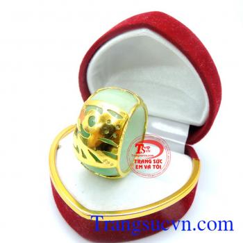 Nhẫn nam đá bọc vàng tây