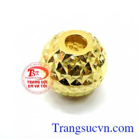 Mặt dây bi vàng 10k thời trang đẹp đeo bền đẹp, hợp thời trang, mặt dây chuyền nữ vàng dành cho nữ