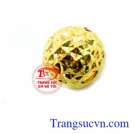 Mặt dây bi vàng 10k thời trang dễ dàng kết hợp với dây chuyền vàng