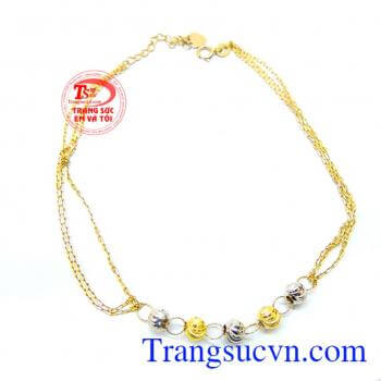 Lắc chân nữ bi vàng 14k đẹp