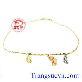 lắc chân vàng tây đường nét sáng bóng,bền đẹp,