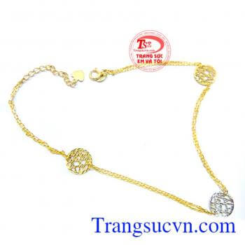 Lắc chân nữ thời trang sáng bóng