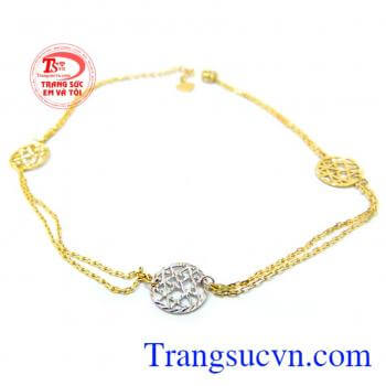 Lắc chân nữ thời trang sáng bóng