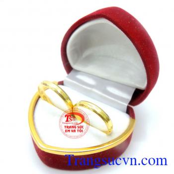 Nhẫn cưới vàng 18k yêu thương