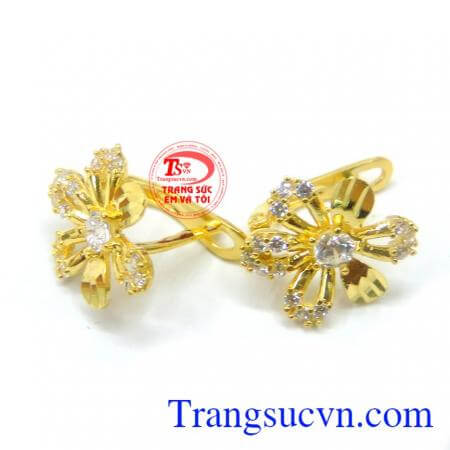 Hoa tai vàng nở hoa đá kết đẹp