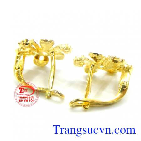 Hoa tai vàng nở hoa đá kết đẹp