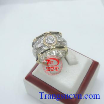 Nhẫn nam vàng cá sang trọng dành cho phái mạnh, nhẫn nam phù hợp đeo ngón giữa và ngón áp út