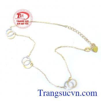 lắc vàng đeo cổ chân làm tôn lên gót gà của nàng lắc nữ đẹp thiết kế và chế tác lắc vàng tây theo yêu cầu,