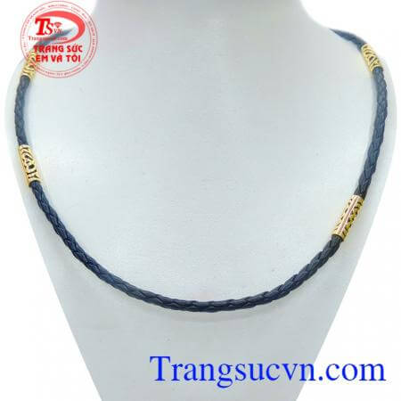 Dây da bọc vàng thời trang
