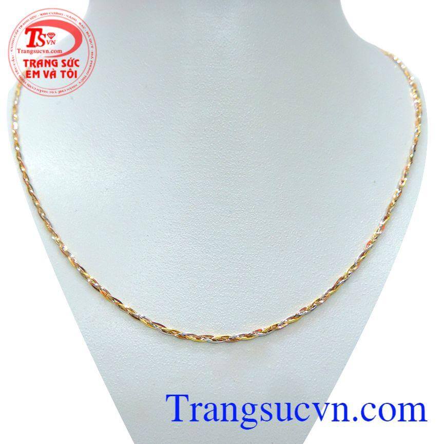 Dây chuyền nữ bện 3 sợi ý đẹp