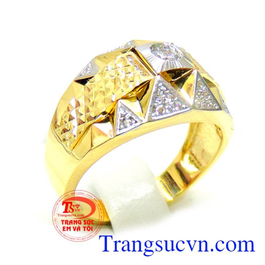 Nhẫn nam vàng đẹp sang trọng 10k nhẫn nam đẹp, nhẫn nam thiết kế kiểu dáng Korea thời trang