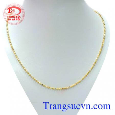 Sản phẩm dây chuyền nữ vàng màu ý 18k