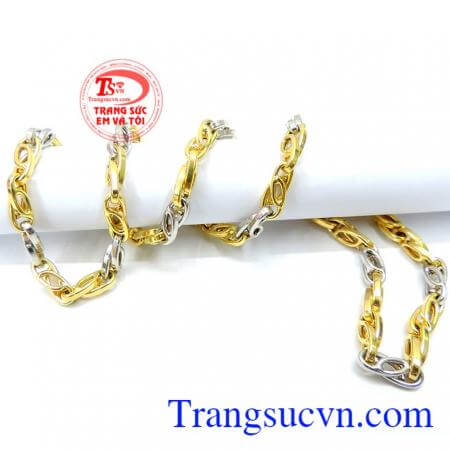 Dây chuyền nam vàng tây sang trọng Dây chuyên nam sáng bóng