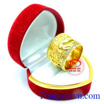 Nhẫn nam bạch mã 18k 3D đẹp thể hiện sự quyền lực và mạnh mẽ, thiết kế độc đáo