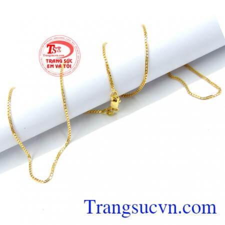 Dây chuyền 18k nhập sáng bóng