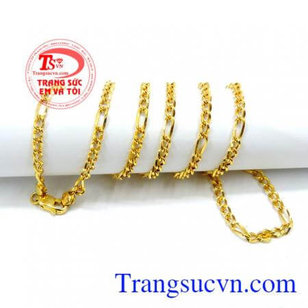 Dây chuyền nhập khẩu, dây chuyền vàng tây 18k hai màu