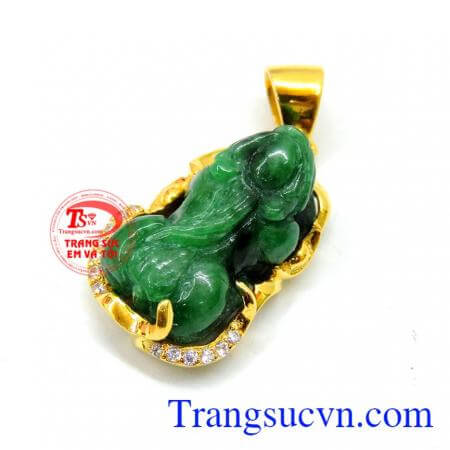 Mặt dây tỳ hưu ngọc cẩm thạch đẹp