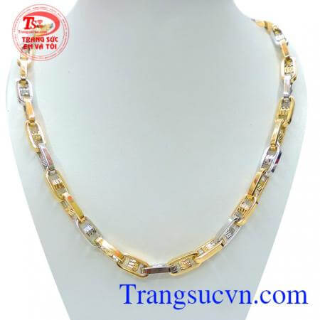 Vòng cổ nam vàng nhập khẩu 18k đeo bền đẹp