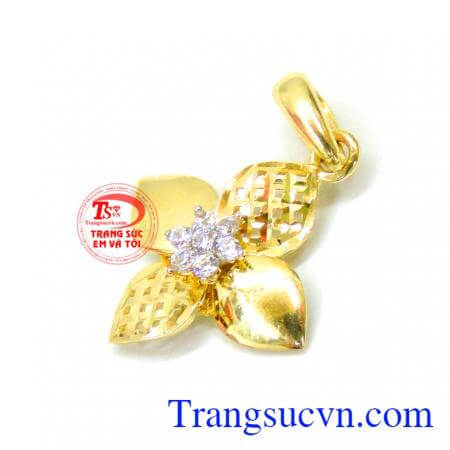 Mặt dây nữ tính hoa 4 cánh đẹp