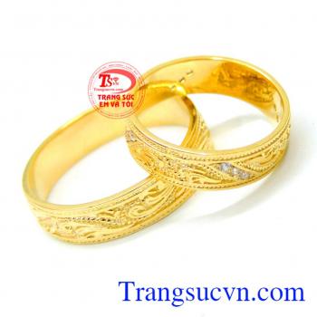 Tượng trưng cho một tình yêu đẹp vĩnh cửu của đôi trai gái yêu nhau cặp nhẫn cưới tượng trưng cho kết quả của tình yêu bền đẹp, mang đến hạnh phúc vĩnh viễn cho các cặp đôi
