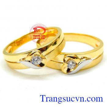 Nhẫn cưới trái tim yêu thương mang lại cho nhau một trái tim hạnh phúc thể hiện được niềm tin dành cho nhau