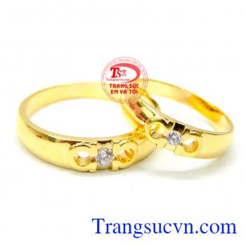 Nhẫn cưới ngọt ngào vàng 14k