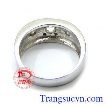Nhẫn nam vàng trắng sáng, bền màu, sang trọng sản phẩm chất lượng hàng đầu mẫu mã đa dạng