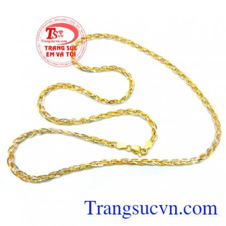 Dây chuyền vàng tây sang trọng Dây chuyên sáng bóng