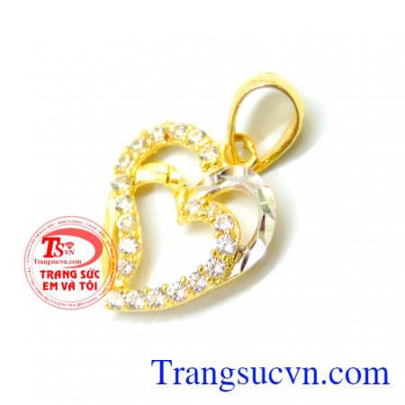 Mặt dây chuyền nữ vàng tây sang trọng